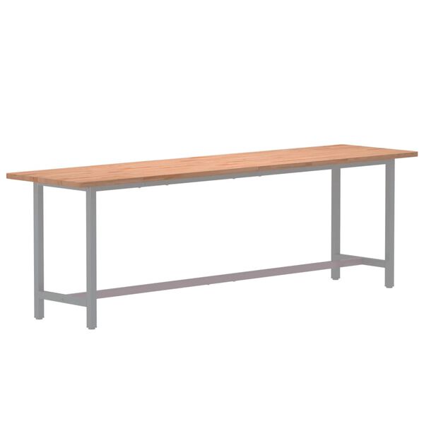 vidaXL Dessus de bureau 220x55x2,5 cm bois massif de h&ecirc;tre