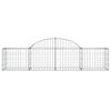 vidaXL Paniers à gabions arqués 3 pcs 200x50x40/60 cm fer galvanisé