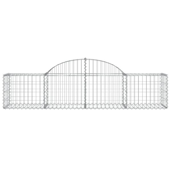 vidaXL Paniers à gabions arqués 3 pcs 200x50x40/60 cm fer galvanisé