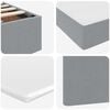 vidaXL Lit de Rangement Gris clair 200 x 200 cm Cuir synth&eacute;tique