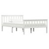 vidaXL Cadre de lit sans matelas blanc bois de pin massif 120x200 cm