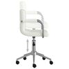 vidaXL Chaise pivotante de salle à manger Blanc Similicuir