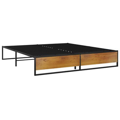 vidaXL Cadre de lit sans matelas noir métal 160x200 cm