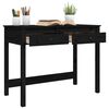 vidaXL Bureau avec tiroirs Noir 100x50x78 cm Bois massif de pin