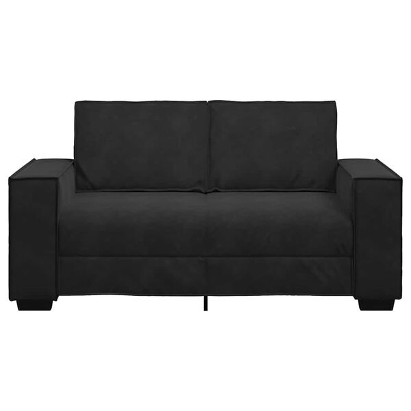 vidaXL Canap&eacute; &agrave; 2 places Noir 120 cm Velours