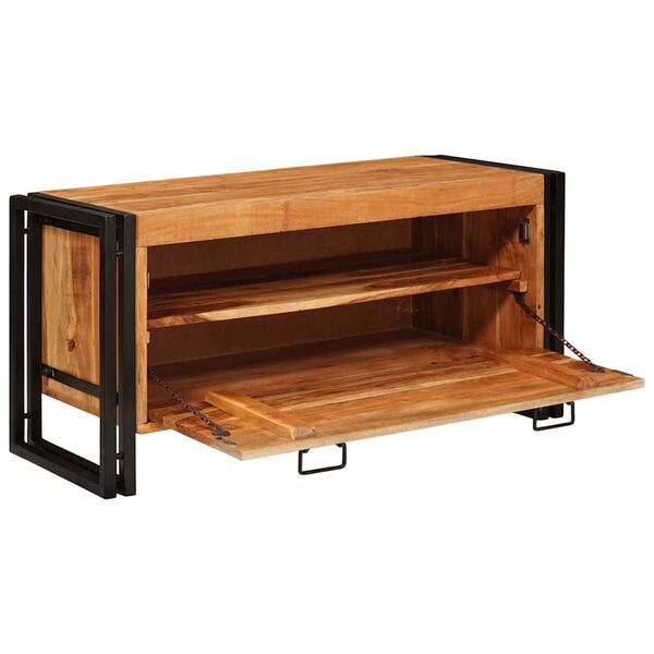 vidaXL Cabinet &agrave; chaussures avec stockage Marron Bois d'Acacia Massif