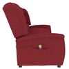 vidaXL Fauteuil de massage inclinable à 3 places rouge bordeaux tissu