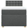 vidaXL Sommier &agrave; lattes de lit avec matelas Gris fonc&eacute; 80x200 cm Tissu
