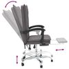 vidaXL Fauteuil inclinable de bureau Gris Similicuir