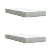 vidaXL Sommier &agrave; lattes de lit et matelas Gris clair 200x200cm Velours