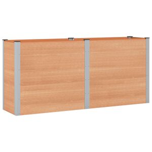 vidaXL Jardini&egrave;re sur&eacute;lev&eacute;e Marron 200 x 50 x 91 cm WPC et Aluminium