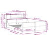vidaXL Cadre de lit sans matelas blanc 140x200 cm bois de pin massif