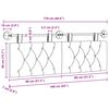 vidaXL T&ecirc;te de lit suspendue Gris clair 170 x 55 x 7 cm tissu