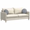 vidaXL Coussins de si&egrave;ge 2 pcs Gris clair &Oslash;40 x 13 cm tissu
