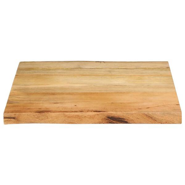 vidaXL Dessus de table 60x60x3,8 cm bord vivant bois massif manguier