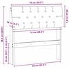 vidaXL T&ecirc;te de lit capitonn&eacute;e Gris clair 75 cm Pin massif