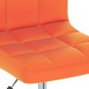 vidaXL Chaises pivotantes &agrave; manger lot de 4 orange similicuir