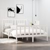 vidaXL Cadre de lit sans matelas blanc 140x190 cm bois massif