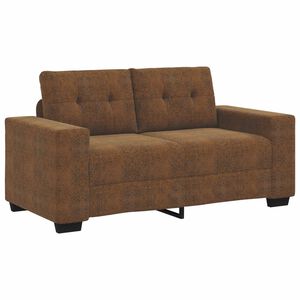 vidaXL | Canap&eacute; deux places | avec coussin Marron Faux cuir