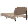 vidaXL Cadre de lit avec LED sans matelas Zadar cappuccino 90x190 cm