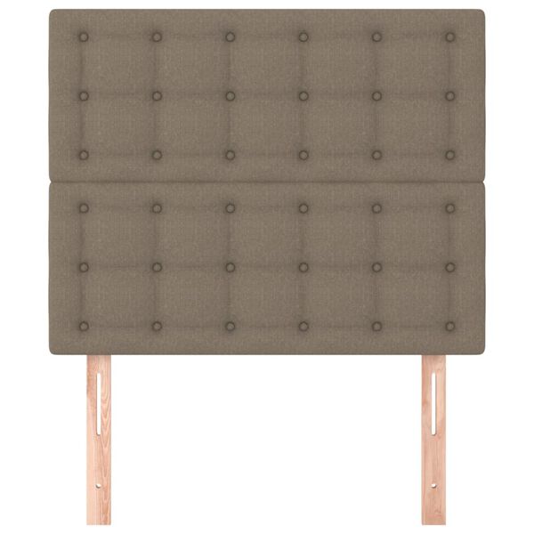 vidaXL T&ecirc;te de lit Taupe 90x5x118/128 cm Tissu