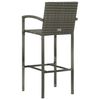 vidaXL Ensemble de bar de jardin 5 pcs Gris
