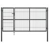 vidaXL Portail de jardin avec poteaux en acier 350 x 140 cm anthracite
