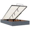 vidaXL Lit ottoman avec matelas et LED gris fonc&eacute; 90x200cm