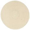 vidaXL Napperons 6 pcs Naturel Plain 38 cm Rond Coton