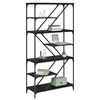 vidaXL &Eacute;tag&egrave;re Ch&ecirc;ne noir 91 x 36 x 176 cm Bois d'ing&eacute;nierie
