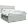 vidaXL Sommier &agrave; lattes de lit et matelas Gris clair 180x200cm Velours