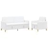 vidaXL Canap&eacute; avec rangement 2 pc Blanc Polyester