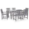 vidaXL Ensemble &agrave; manger d'ext&eacute;rieur 7 pcs bois d'acacia massif