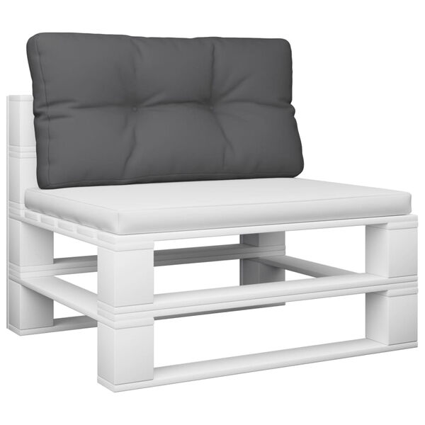 vidaXL Coussin de palette anthracite 80x40x12 cm tissu