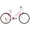 vidaXL V&eacute;lo pour enfants 24 pouces Rose et blanc