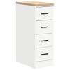 vidaXL Armoires de garage 2 pcs blanc bois d'ing&eacute;nierie