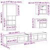 vidaXL Unit&eacute;s murales TV avec LED Montage mural 5 pcs Ch&ecirc;ne artisanal