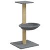 vidaXL Arbre &agrave; chat avec griffoir en sisal Gris clair 74 cm