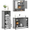 vidaXL Ensemble de meubles de salle de bain 3 pcs Sonoma gris