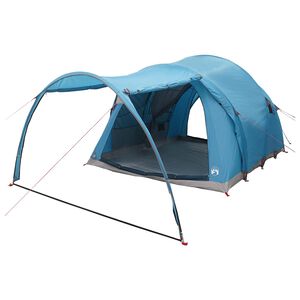 vidaXL Tente tunnel Bleu 6 personnes Polyester et Acier