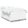vidaXL Sommier à lattes de lit avec matelas Blanc 140x190cm Similicuir