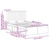 vidaXL Cadre de lit Bois ancien 120 x 200 cm Bois de pin massif
