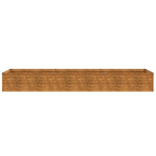 vidaXL Jardini&egrave;re sur&eacute;lev&eacute;e 291 x 50 x 36 cm Acier Corten