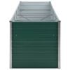 vidaXL Lit sur&eacute;lev&eacute; de jardin Acier galvanis&eacute; 320x80x77 cm Vert