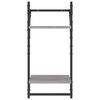 vidaXL &Eacute;tag&egrave;res murales &agrave; 2 niveaux avec barres 2 pcs sonoma gris