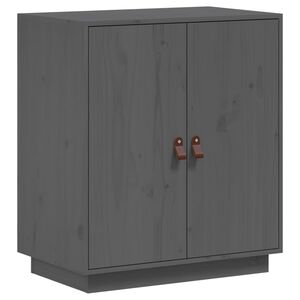 vidaXL Buffet Gris 65,5x40x75 cm Bois massif de pin