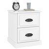 vidaXL Table de chevet blanc brillant 39x39x47,5 cm Bois d&rsquo;ing&eacute;nierie