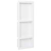 vidaXL Niche de douche avec 3 compartiments Blanc brillant 41x99x9 cm