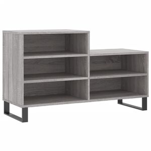 vidaXL Armoire &agrave; chaussures Sonoma gris 102x36x60 cm Bois d'ing&eacute;nierie