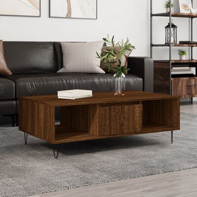 vidaXL Table basse chêne marron 104x60x35 cm bois d'ingénierie